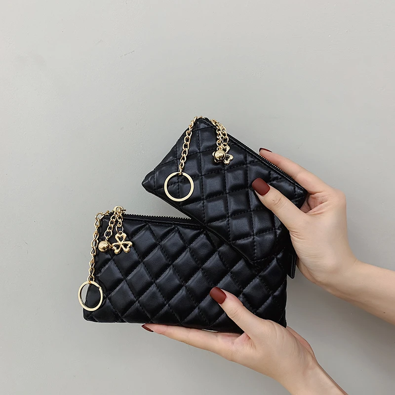 

Casual Women Purse Sheepskin Leather Women Wallet Luxury Multifunction Card Holder Zipper Female Coin Purse with Key Ring