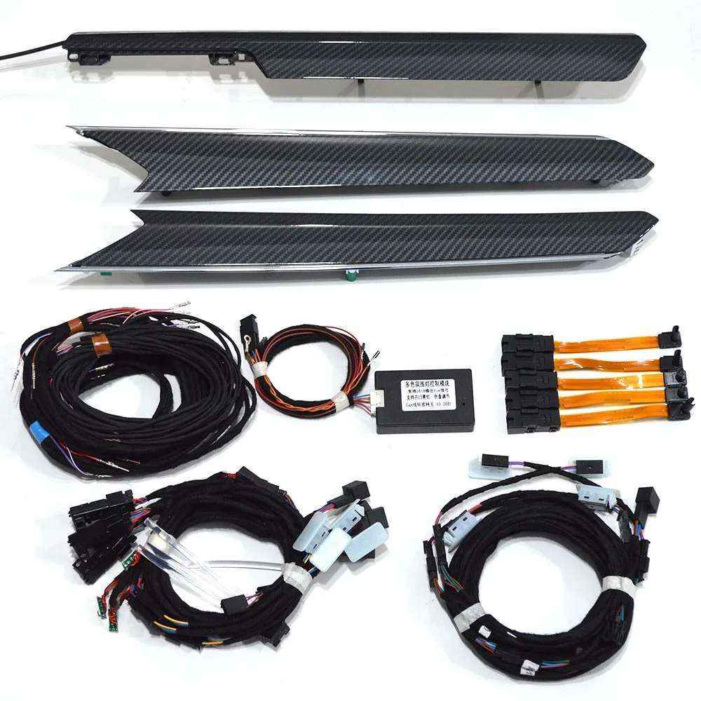Dashboard monochromatyczne wielokolorowe oświetlenie otoczenia czterodrzwiowe oświetlenie otoczenia dla VW Tiguan MK2 wielokolorowe oświetlenie otoczenia