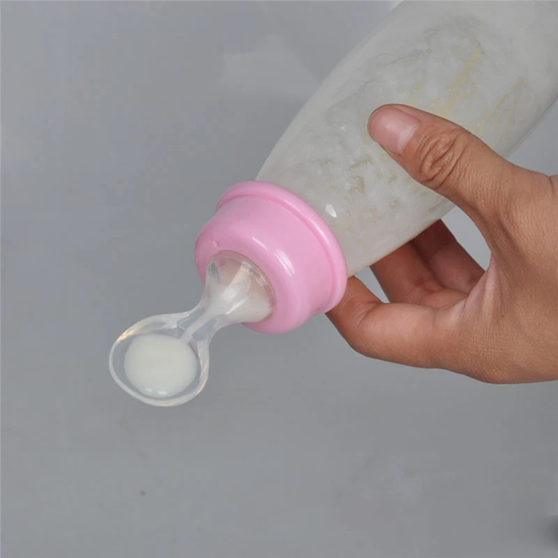 1 Pieces Baby Feeding Bottle 240ML Safety Newborn  Infant Food  Rice Paste Feeding Extrusion Bottles 3 Colors