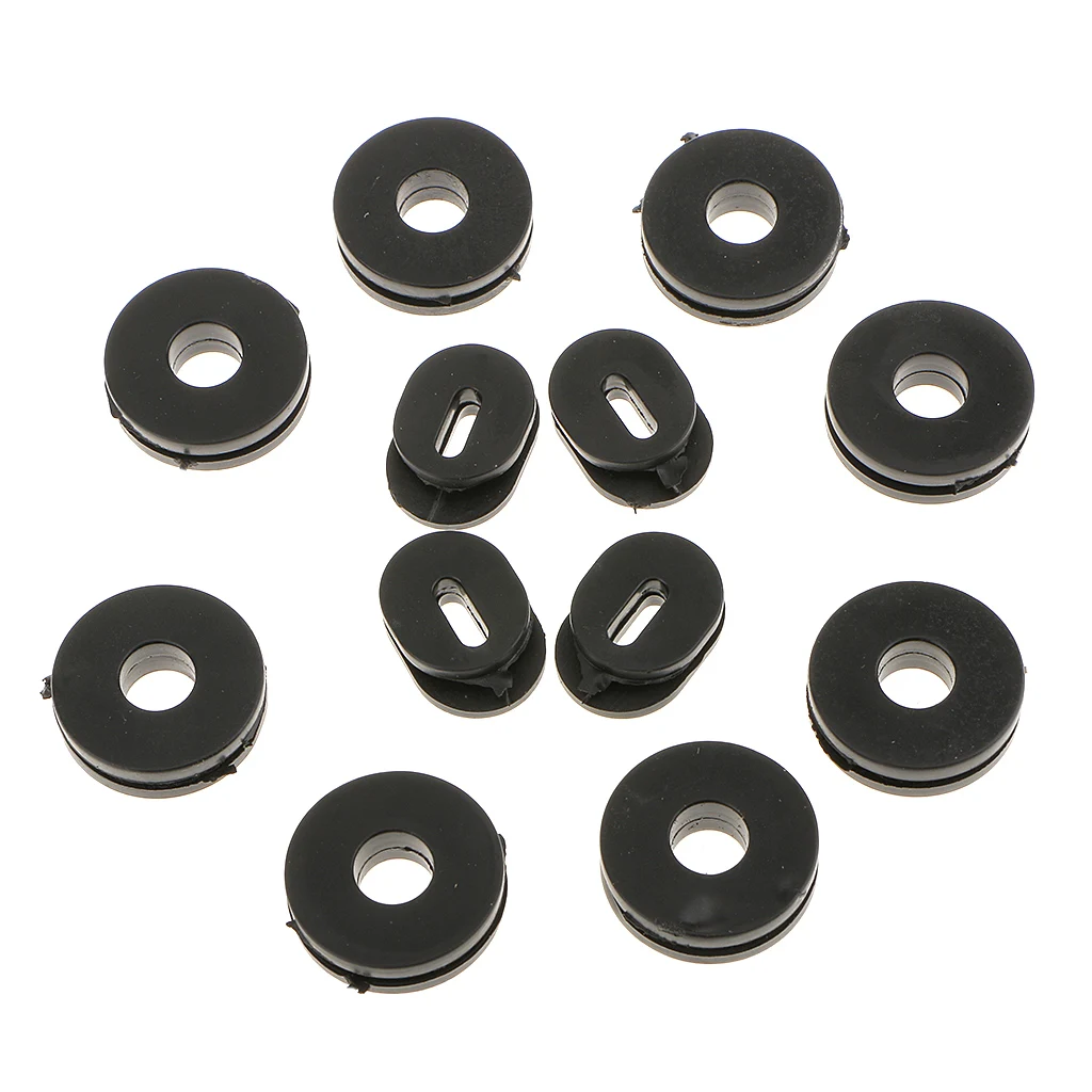 12 Pcs Motorcycle Rubber Grommet Bolt Pressure Relief Cushion Kit Replacement Accessories For Yamaha Honda Suzuki Fairing GS125