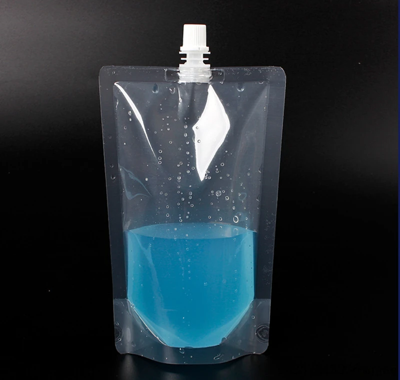 500Pcs Plastic Drink Packaging Bag 200-600ml Stand-up Spout Pouch for Beverage Liquid Juice Milk Coffee Drink Bags