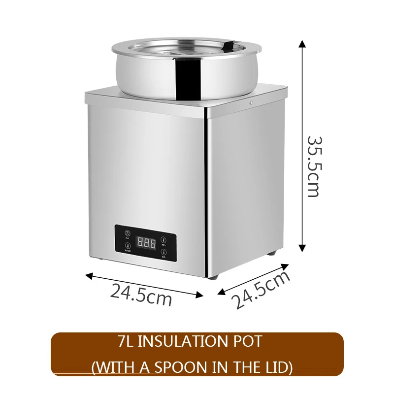 

Stainless Steel Milk Warmer Pearl Pot 7L Pearl Tapioca Flour Thermal Insulation Pot 220V/600W Electronic Soup Pot