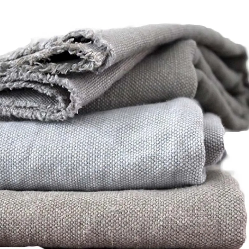 

12 Meters Thick Linen Fabric 145 Cm 100% Linen 400 Gsm For Couch Cover White Grey Natural Colors Small Wholesale