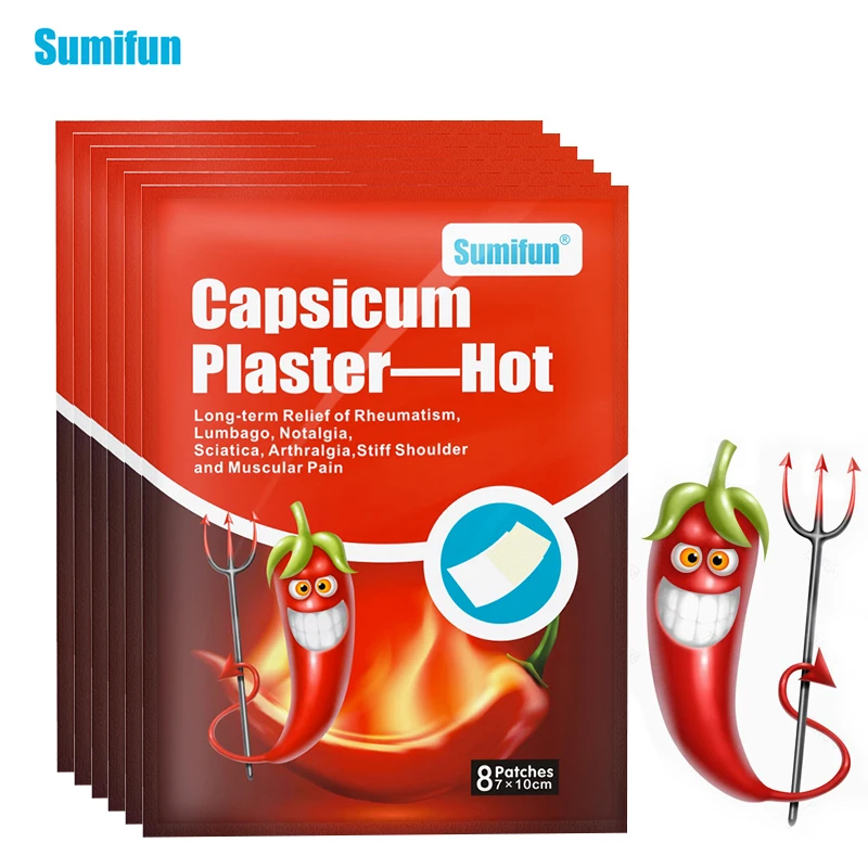 

Sumifun 8/24Pcs Hot Pepper Capsicum Plaster Pain Relief Sticker Back Neck Shoulder Chinese Herbal Medical Joint Arthritis Patch