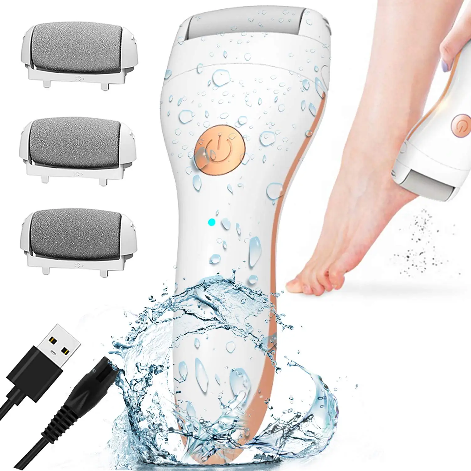 

Electric Foot Callus Remover,Portable Electronic Foot File Pedicure Tools USB Rechargeable Foot Care Tool