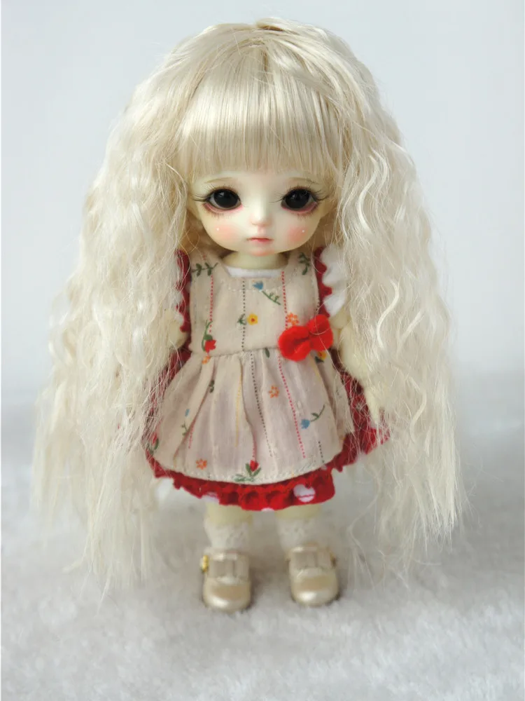 Jusuns JD041 1/12 1/8  OB11 Tiny Doll Wigs Size 3-4inch 4-5inch 6-7inch Soft Cabbage Long Wave BJD Doll Wigs Doll Accessories