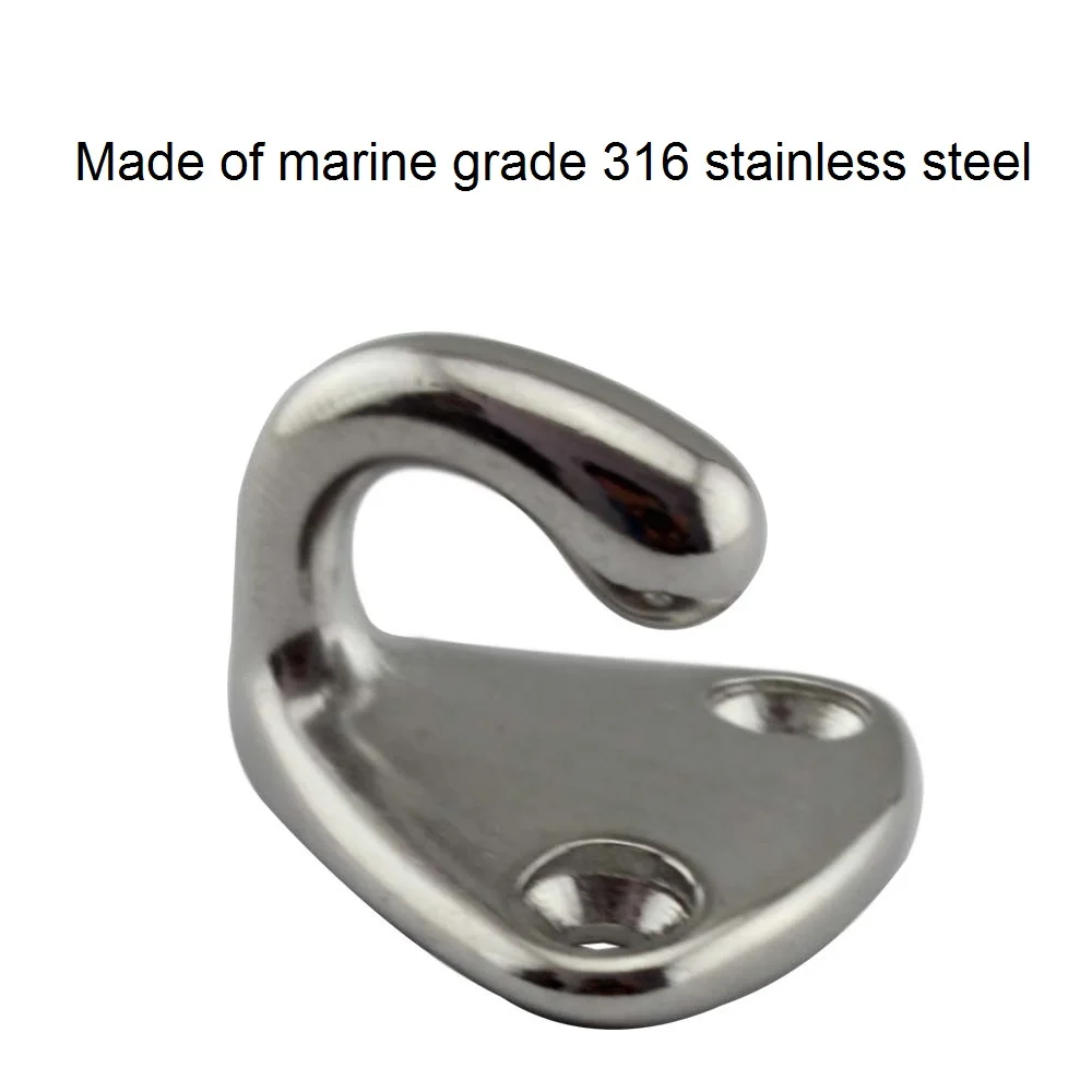 5PCS Boat Open Fender Hook 316 Stainless Steel Marine Fender Hook Yacht Accessories For Boats And Awning