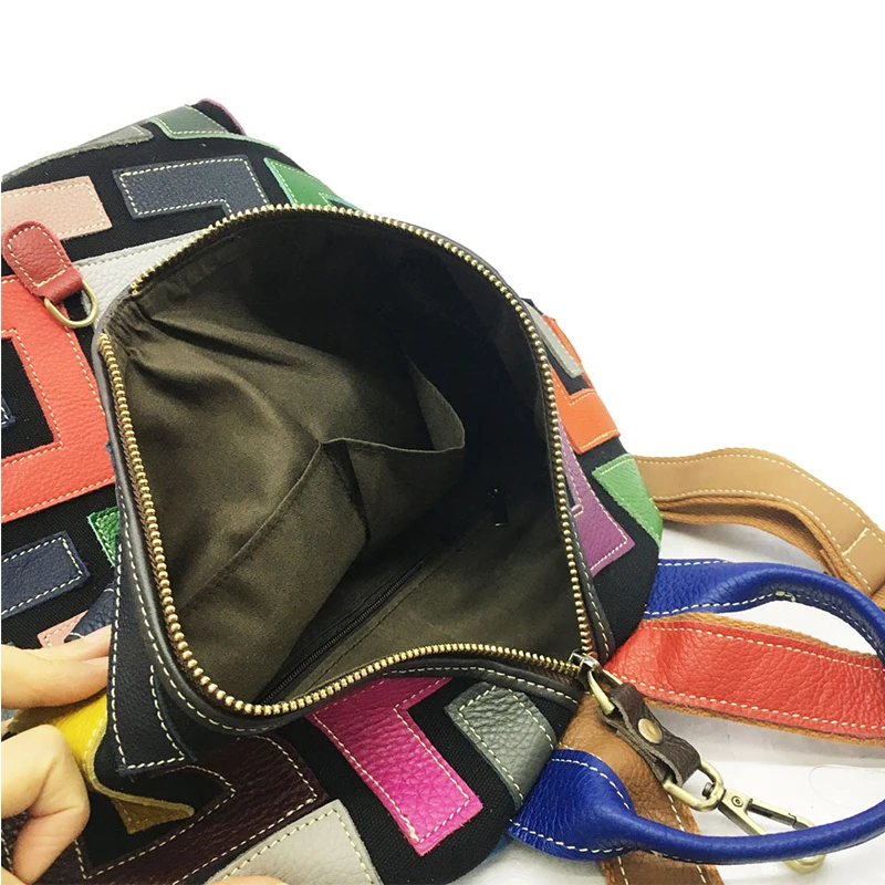 iPinee Genuine Leather Women's Backpack  Large Capacity Female Schoolbag Girl Bagpacks High Quality Travel Backpack