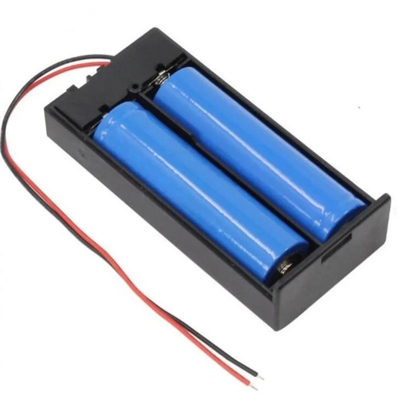 1PC 18650 Battery Storage Case 2 Slots x 3.7V for 2x18650 Batteries Holder Box Container with ON/Off Switch 18650 Battery Holder