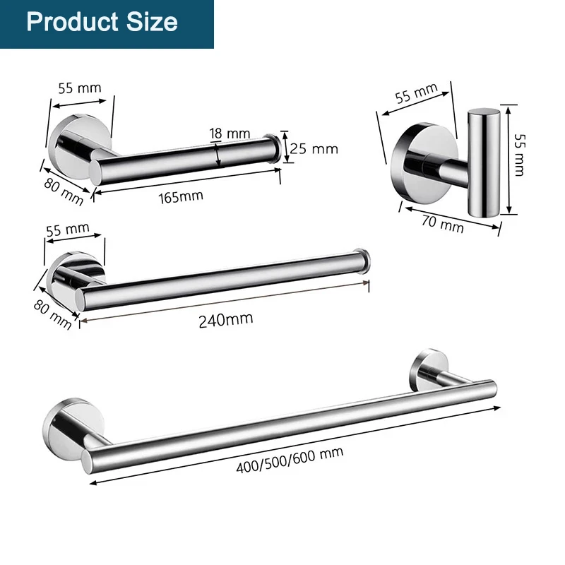 مصقول الكروم الفولاذ المقاوم للصدأ حامل ورق المرحاض جدار هوك منشفة حامل رف الحائط المطبخ الحمام WC الملحقات