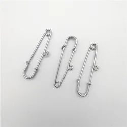 100pcs 5cm 1 Loop Large Safety Pins Silver Color Brooche Pins DIY Jewelry Finding