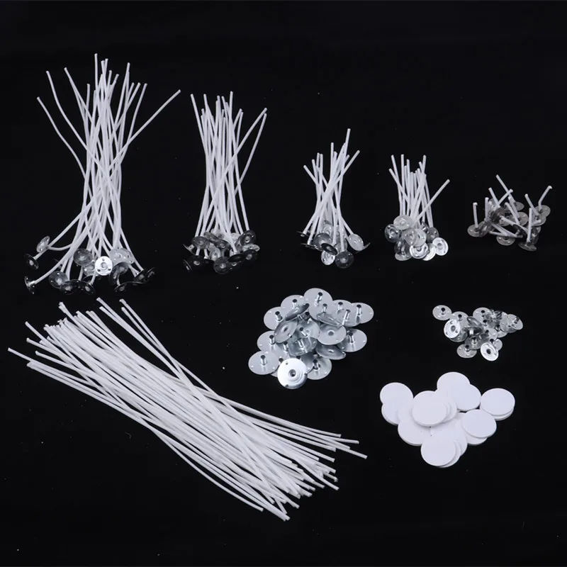 

100pcs/Bag Candles Wicks 2.6/8/9/15/20cm DIY Pure Cotton Core Smokeless Wicks Candle Making Birthday Christmas Decoration Tools