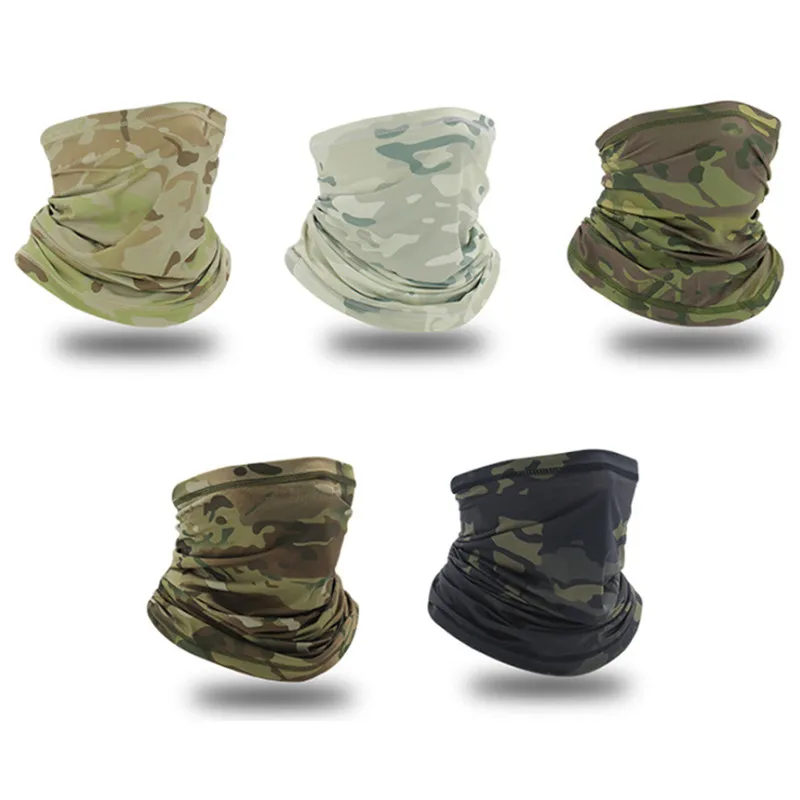 

Camouflage Neck Gaiter Cover Tube Half Face Bandanas Military Army Cycling Hunting Hiking Camping Sports Scarf Tactical Scarves