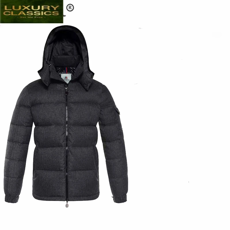 Men's Down Jacket Fashion Winter Coat Male 90% Duck Down Jacket Hooded Casual Warm Short Coat Hiver Streetwear Man A01054