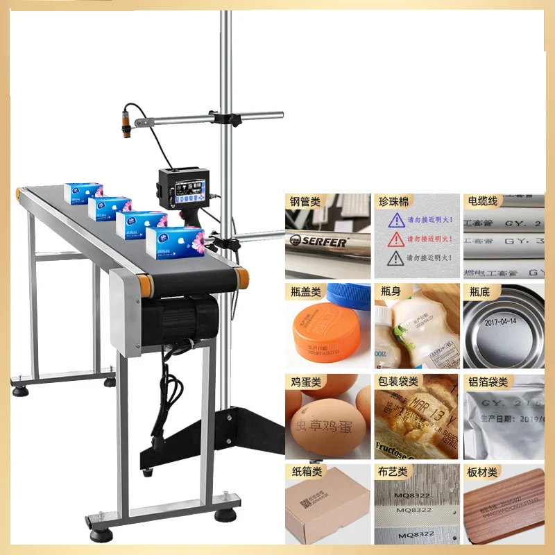 Máquina automática de codificación de ensamblaje de impresora de inyección de tinta en línea para impresión de fecha de producción de huevos Máquina de codificación automática