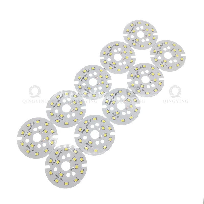 10pcs 7W 2835 SMD PCB Led Lamp Panel 40mm 48mm 58mm SMD2835 Brightness Light Board For Ceiling Light Down Light