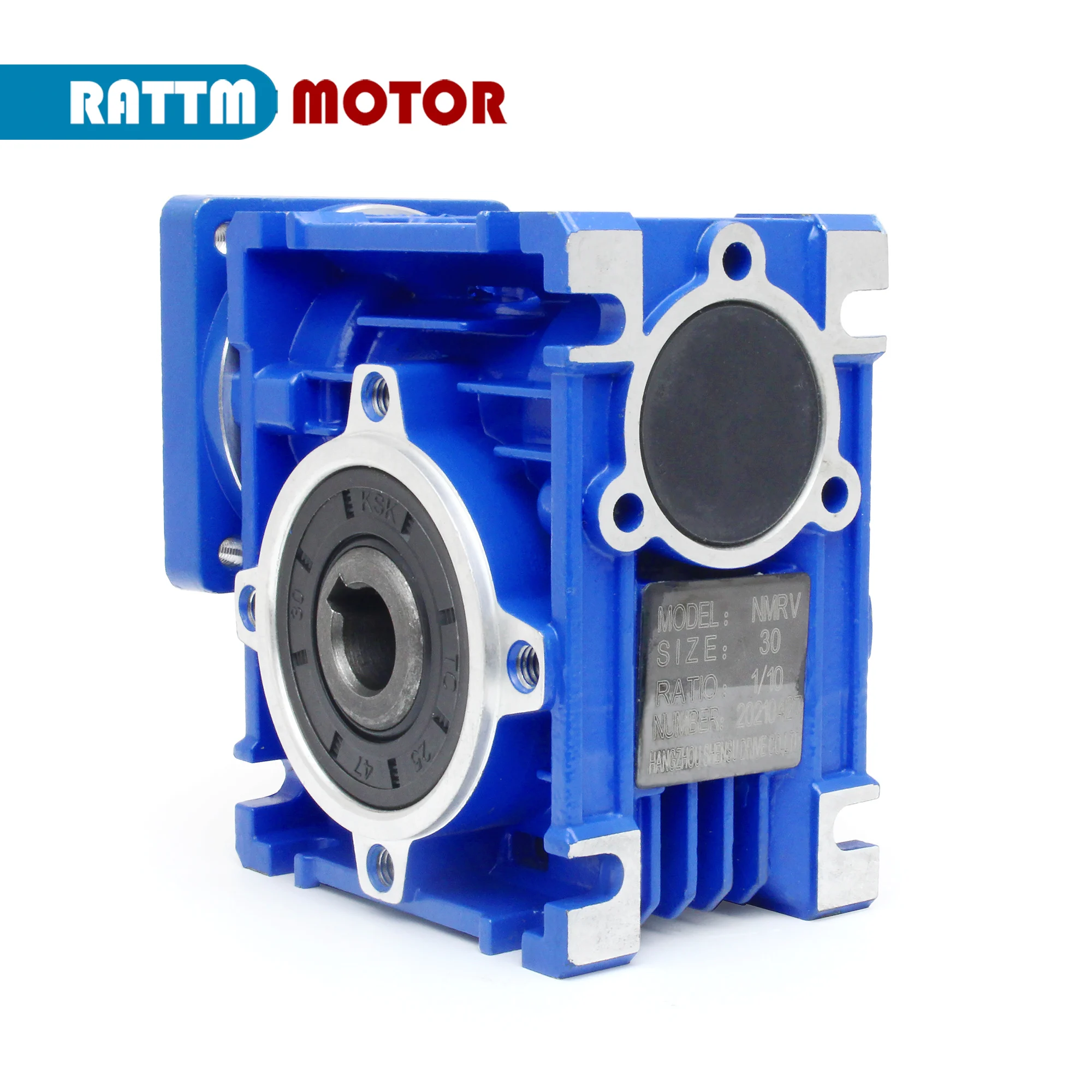 NMRV030 reductor de tornillo sin fin relación reductor de caja de cambios de alto par 25:1 30:1 40:1 para motor paso a paso/servo NEMA23