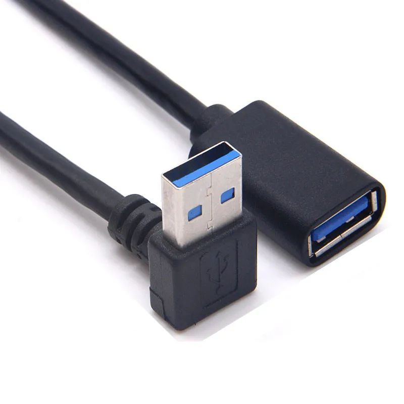 USB3.0 ارتفاعا وانخفاضا واليسار واليمين 90 درجة تمديد الحبل الذكور إلى الإناث USB3.0 كابل الكمبيوتر ربط شبكة بطاقة U القرص