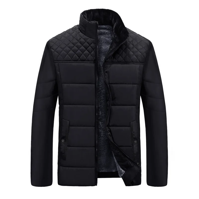 

Middle-aged Cotton-padded Clothes Men's Dad Winter Jacket Plus Velvet Thick New Style Middle-aged Men'S Wear Cotton-padded