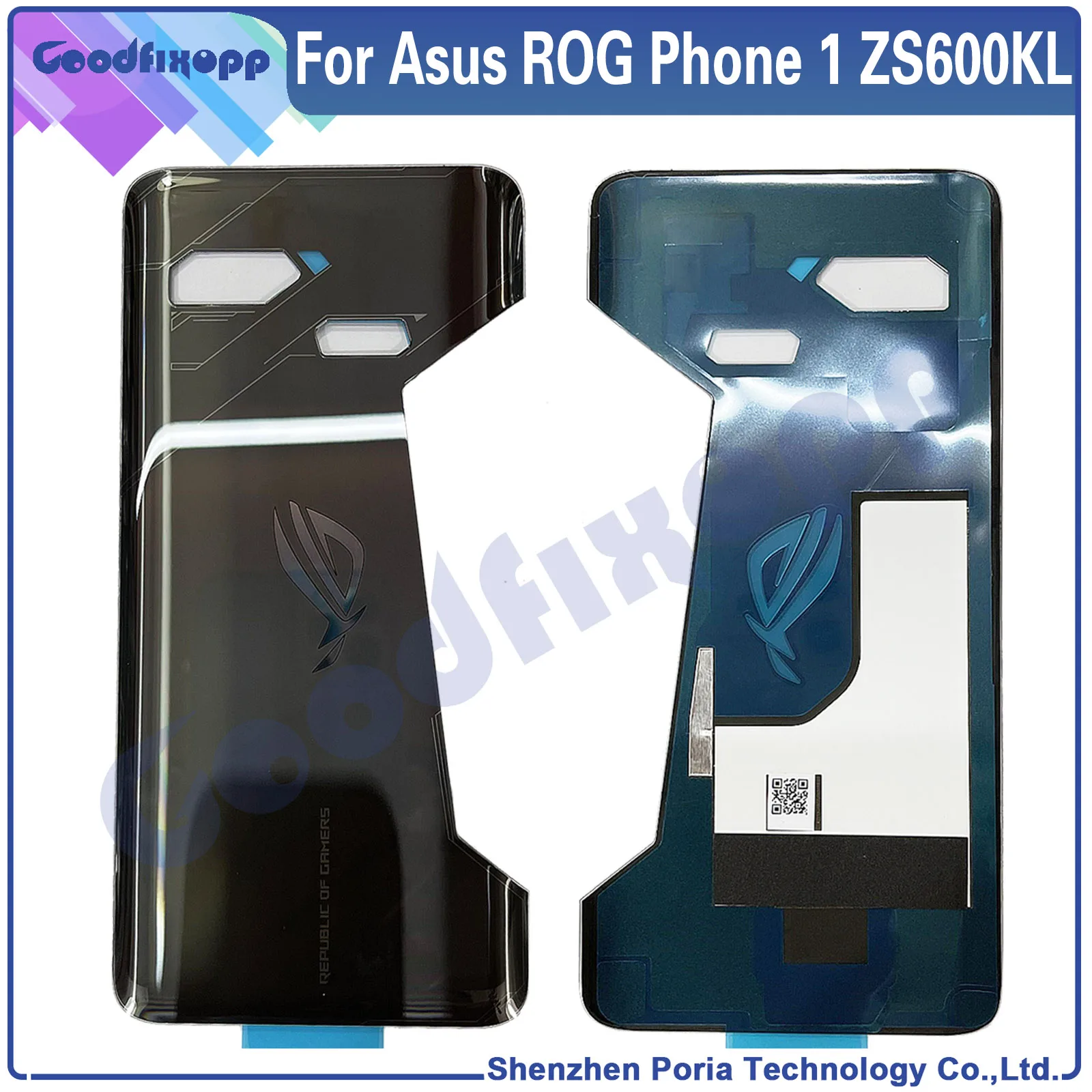 For Asus ROG Phone Rog1 ZS600KL Rog 1 Z01QD Battery Rear Cover Back Case Middle Frame LCD Bezel Camera Glass Lens Charger Front