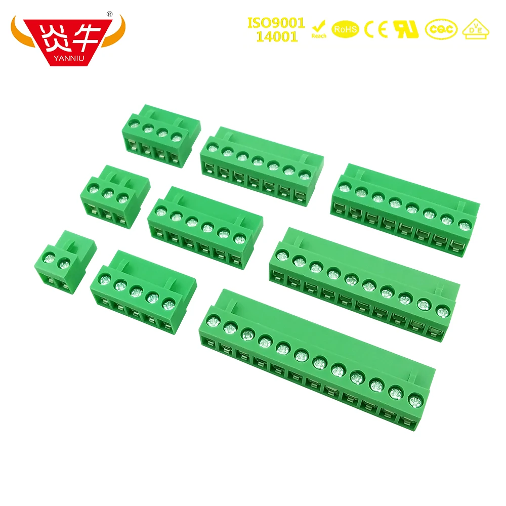 10Pcs 5.08Mm HT508K 5.08 2P ~ 12P Pcb Connector Plug-In Terminal Block 2PIN ~ 12PIN Phoenix Contact Degson Kefa Yanniu