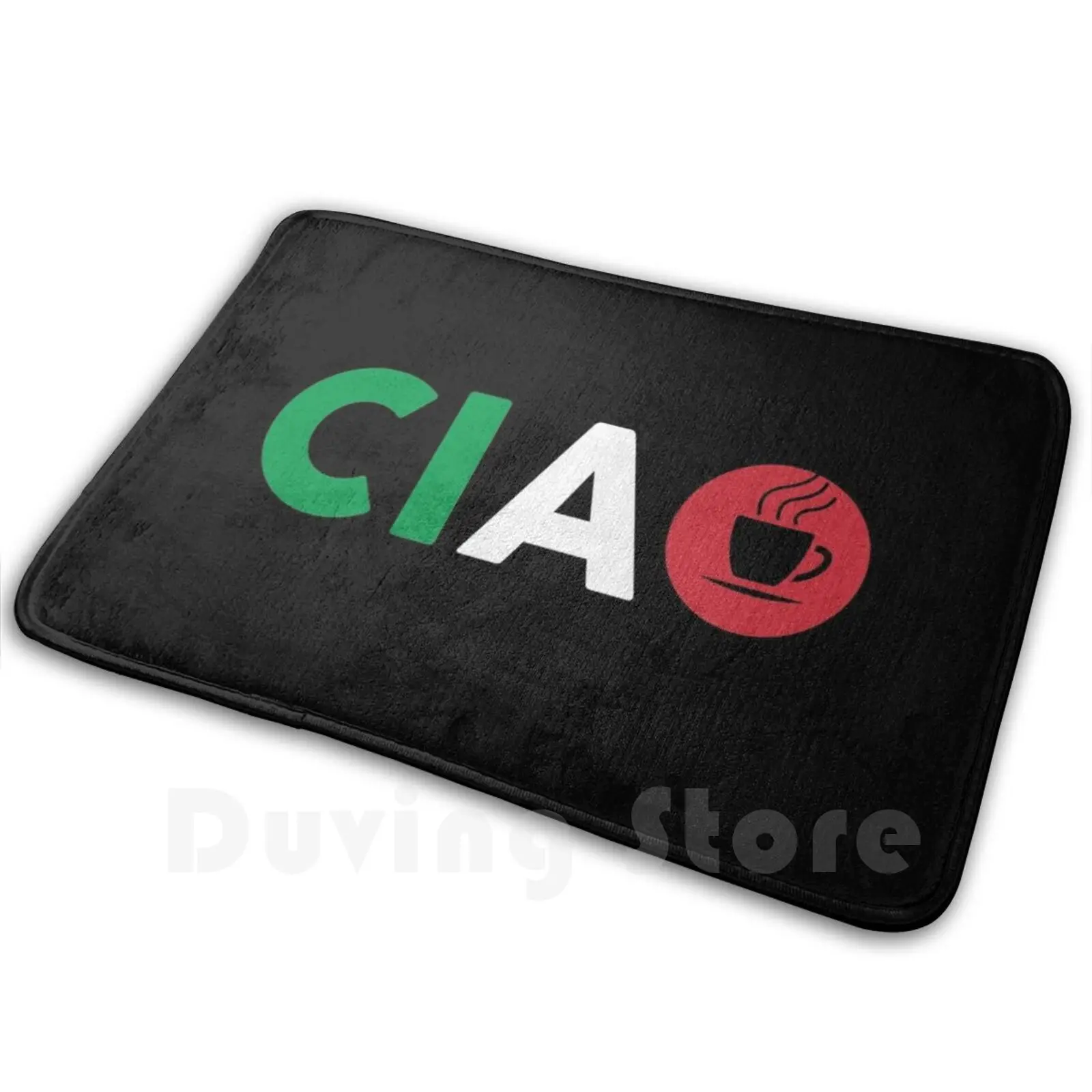 Ciao Italian I Love Italy With Italia Espresso Carpet Mat Rug Cushion Soft Italy Italia Espresso Coffee Black Coffee