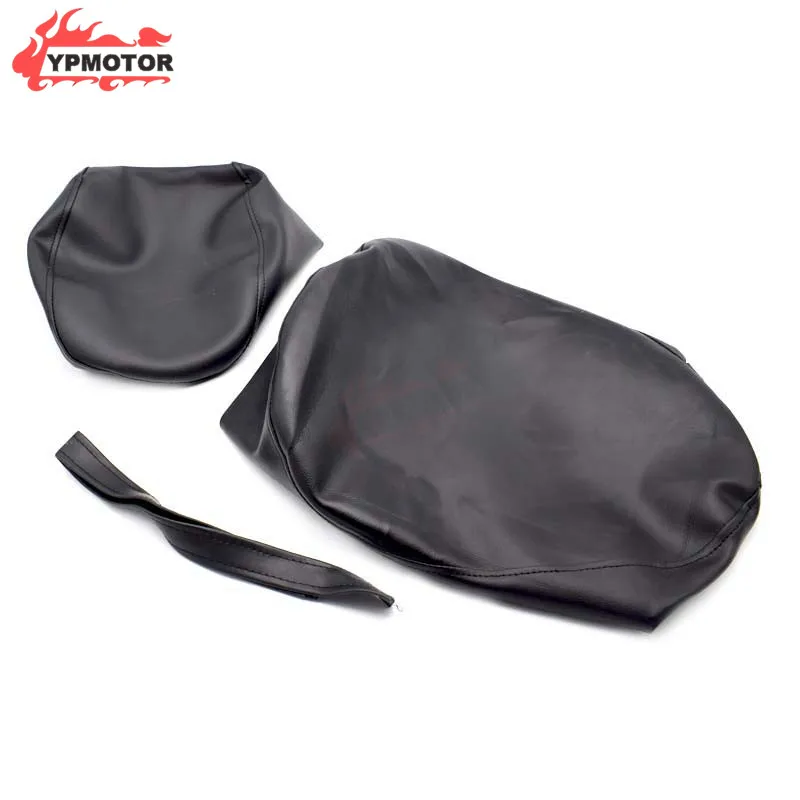 XV 250/400 Thick PU Leather Motorcycle Drive Seat Cover Rear Passenger Pad Cushion Cover Waterproof For Yamaha XV250 XV400