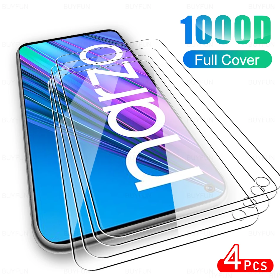 4Pcs Full Cover Protective Glass For Realme Narzo 30 5G Tempered Glass For Realmy Realmi Narzo30 305G 6.5