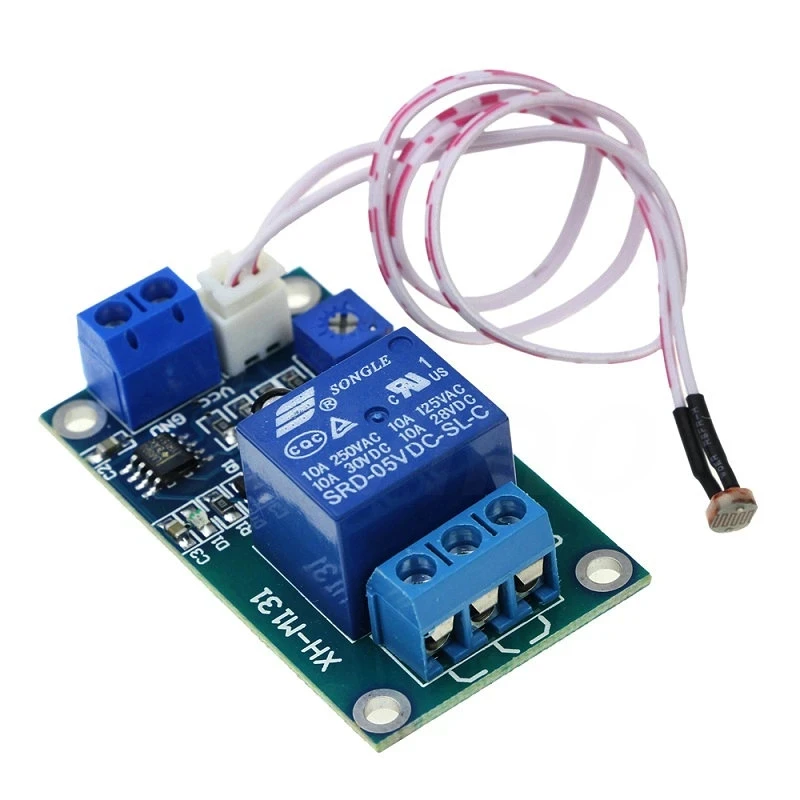 XH-M131 DC 5V / 12V Lichtsteuerungsschalter Fotowiderstand Relaismodul Erkennungssensor 10A Helligkeits-Automatiksteuerungsmodul