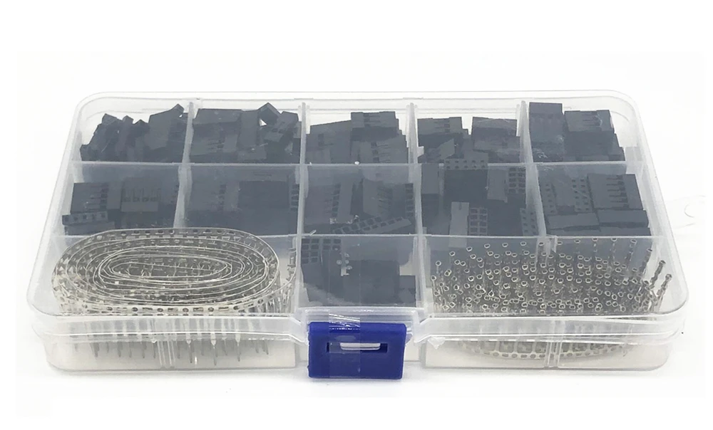 620pcs Dupont Connector 2.54mm Dupont Cable Jumper Wire Pin Header Housing Kit, Male Crimp Pins+Female Pin Terminal Connector