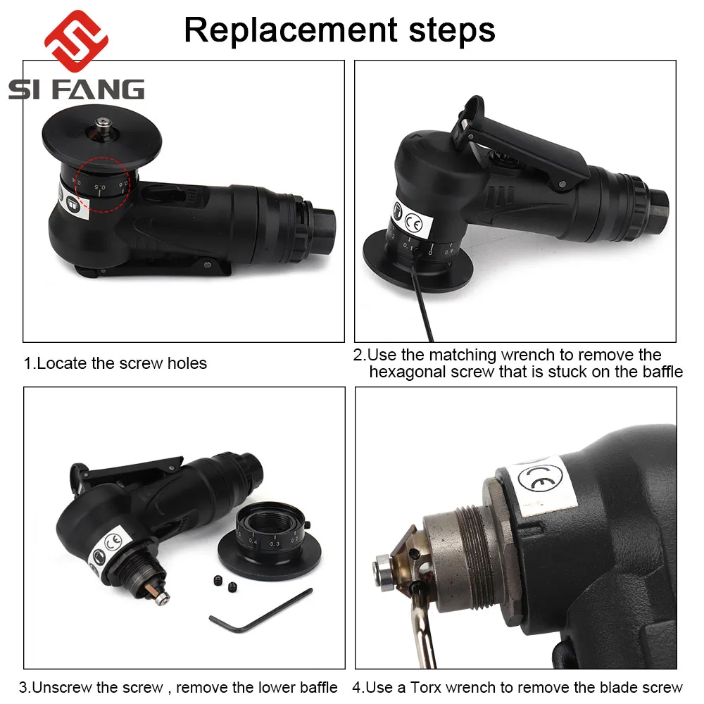 Mini Pneumatic Chamfering Machine 45 Degree Arc Hand-Held Beveling Trimming Machine for Metal Trimming and Deburring 30000RPM