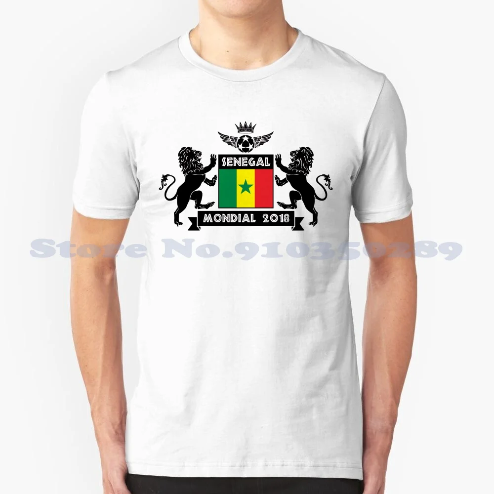 Les Lions Du Senegal 100% Cotton T-Shirt Roar Lions Senegal Victory Mondial 2018