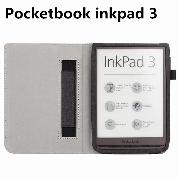 2020 New Pocketbook inkpad 3 Holster Embedded Ebook Case Stand Smart Cover For Pocketbook inkpad3 7.8 inch