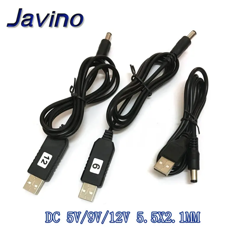 USB power boost line DC 5V to DC 5V / 9V / 12V Step UP Module USB Converter Adapter Cable 2.1x5.5mm Plug aokin