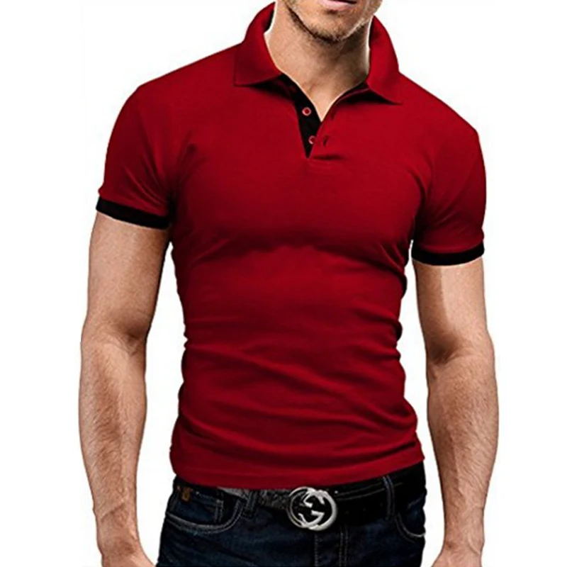 2023 new Polo Shirt Men Summer Stritching Men\'s Shorts Sleeve Polo Business Clothes Luxury Men Tee Shirt