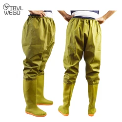 TRVLWEGO abbigliamento da pesca pantaloni da caccia da caccia tuta impermeabile trampolieri traspiranti tuta pantaloni Oversize materiale in gomma