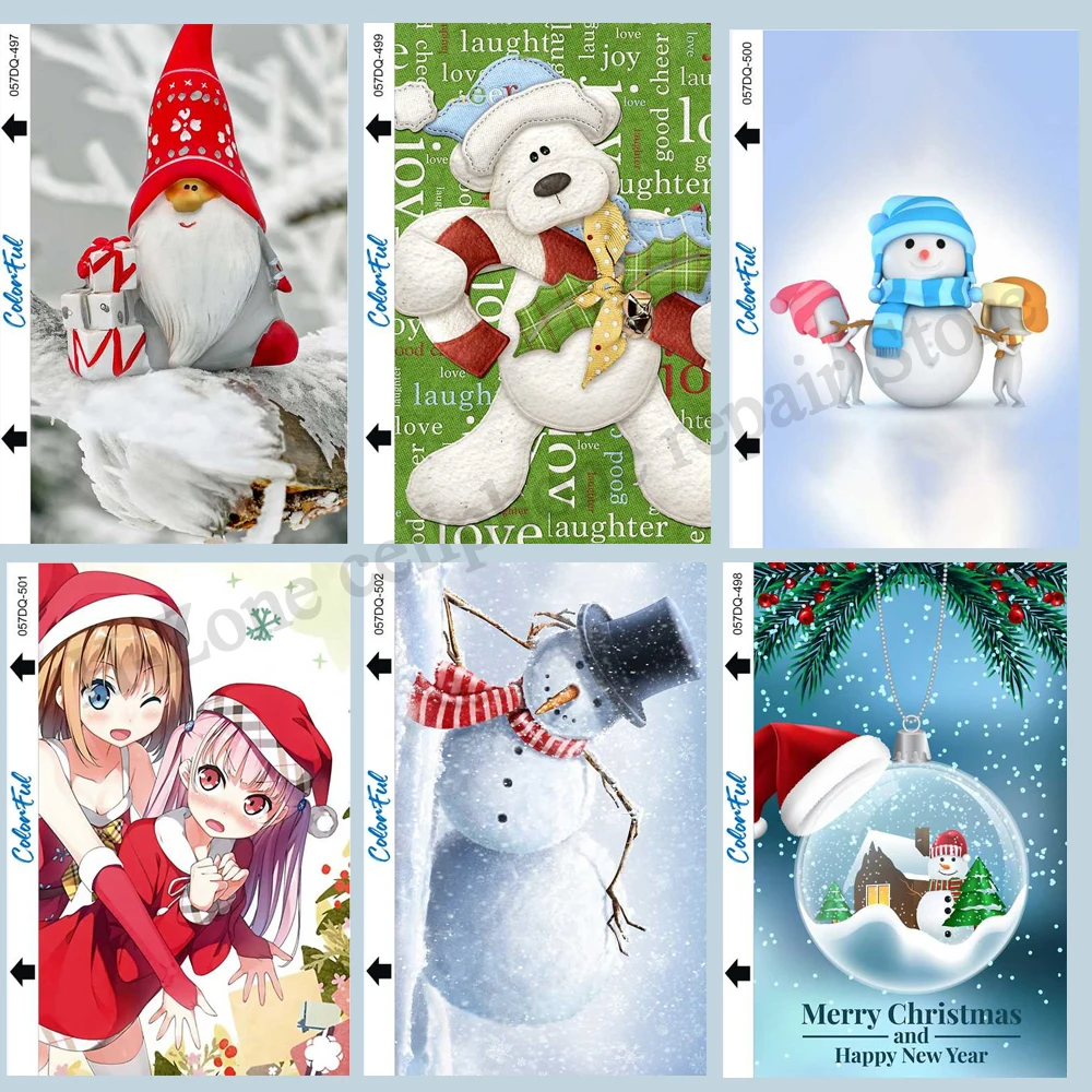 SUNSHINE 50pcs SS-057D Christmas backcover sticker For SS-890C for iPhone Samsung All Mobile Phone back glass Protective Film