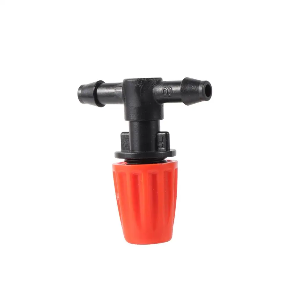 

Adjustable Misting Nozzle with Tee Joint Garden Watering Irrigation Sprinkler 4/7mm Hose Connection Port Cooling Sprayer 5Pcs