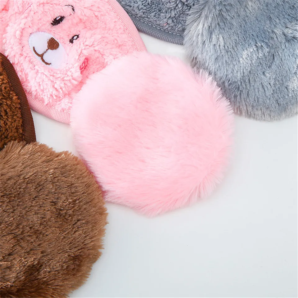 Inverno de pelúcia novas crianças dos desenhos animados protetores de orelha urso algodão estudante à prova vento quente earmuffs boca unisex capa de ouvido meninas