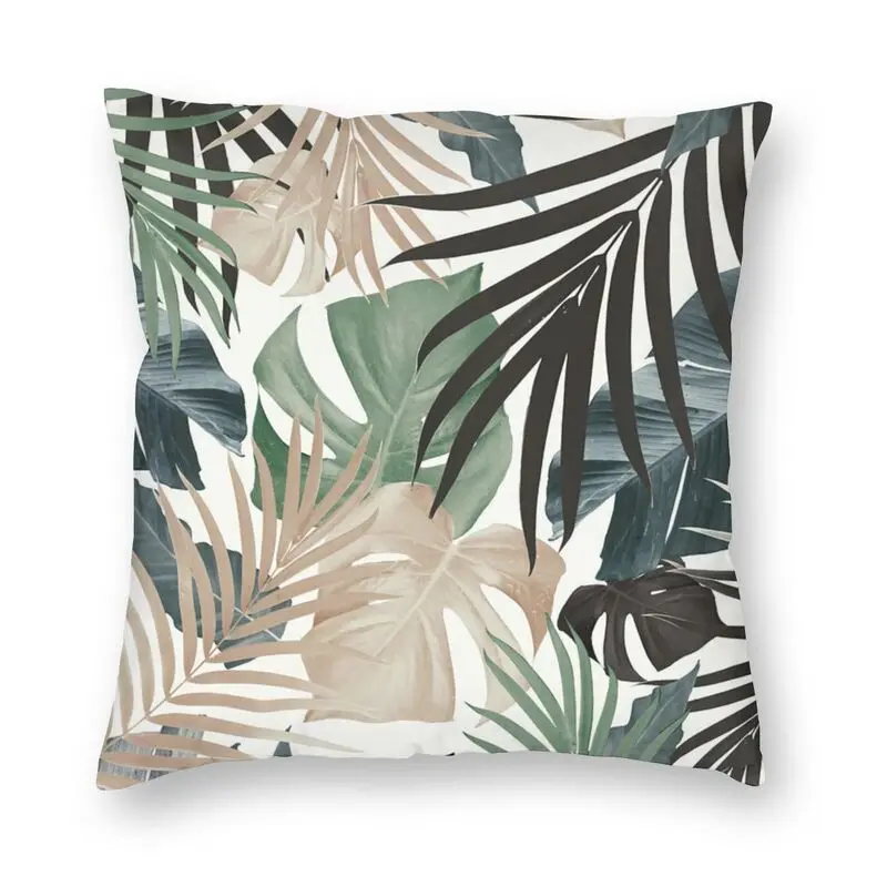 Tropical Jungle Leaves Pattern Pillow Case Home Decor 3D Double Side Interior Decor Greenery Cushion Cover For Living Room 45*45