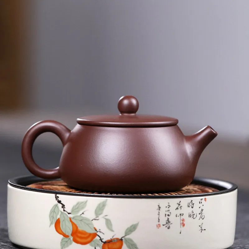 Yixing Tea Pot Purple Clay Stone Scoop Teapot Chinese Handmade Filter Kettle Raw Ore Zisha Teaware Authentic Gifts 170ml