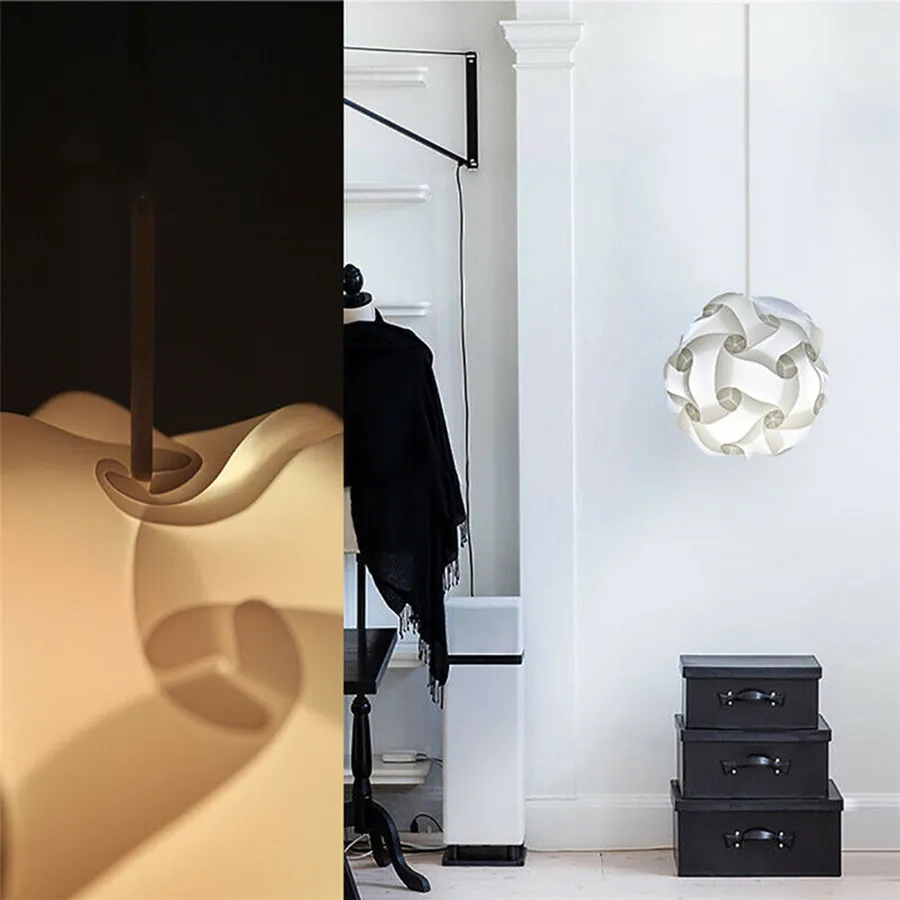 Modern Creative IQ DIY Puzzle Light Nordic Pendant Lamp Shade Decoration Chandelier Hanging Lighting Home Accessories