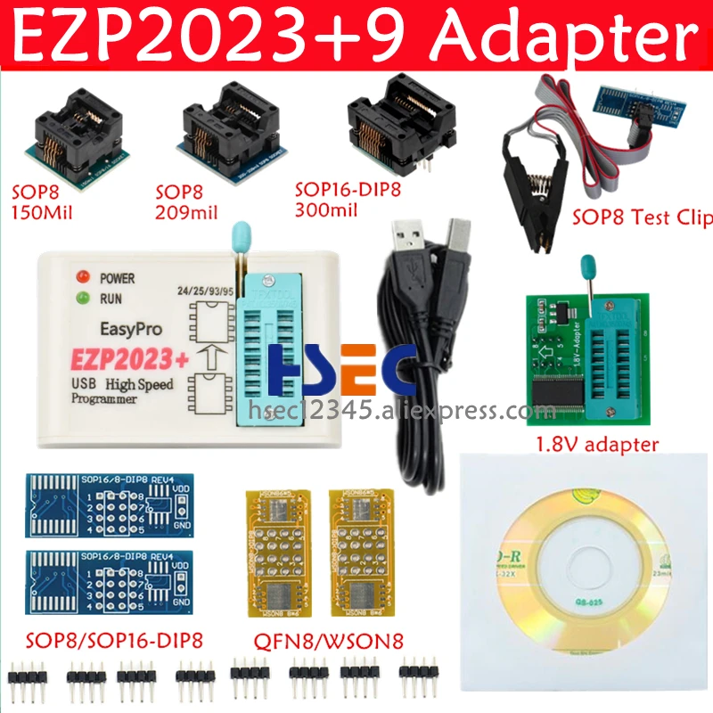 100% Original EZP2023 High-speed USB SPI Programmer EZP 2023 Support 24 25 93 95 EEPROM 25 Flash BIOS Chip Better Than EZP2019