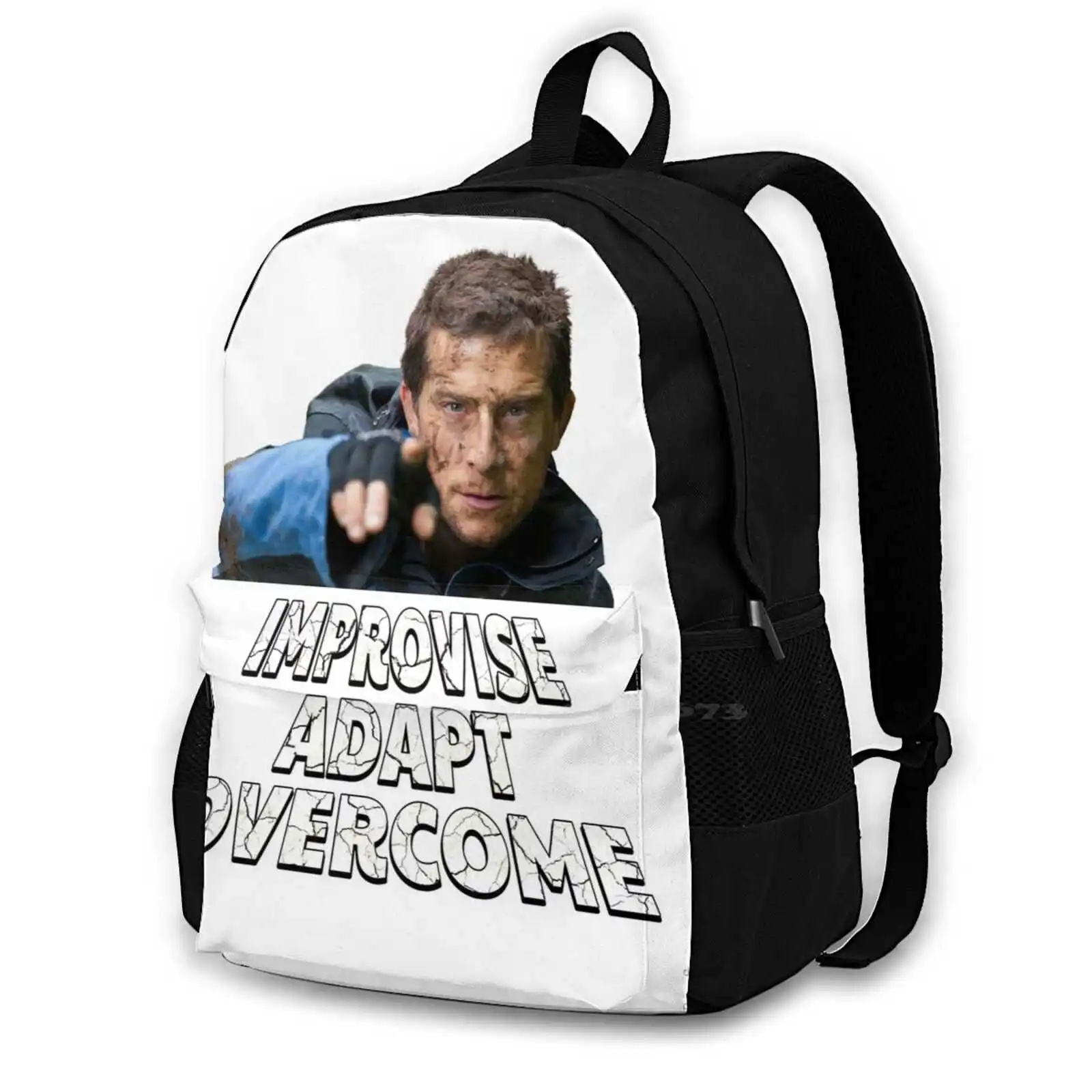 Improvise Adapt Overcome-V2 Backpacks For School Teenagers Girls Travel Bags Improvise Adapt Overcome Meme 9gag Funny Point