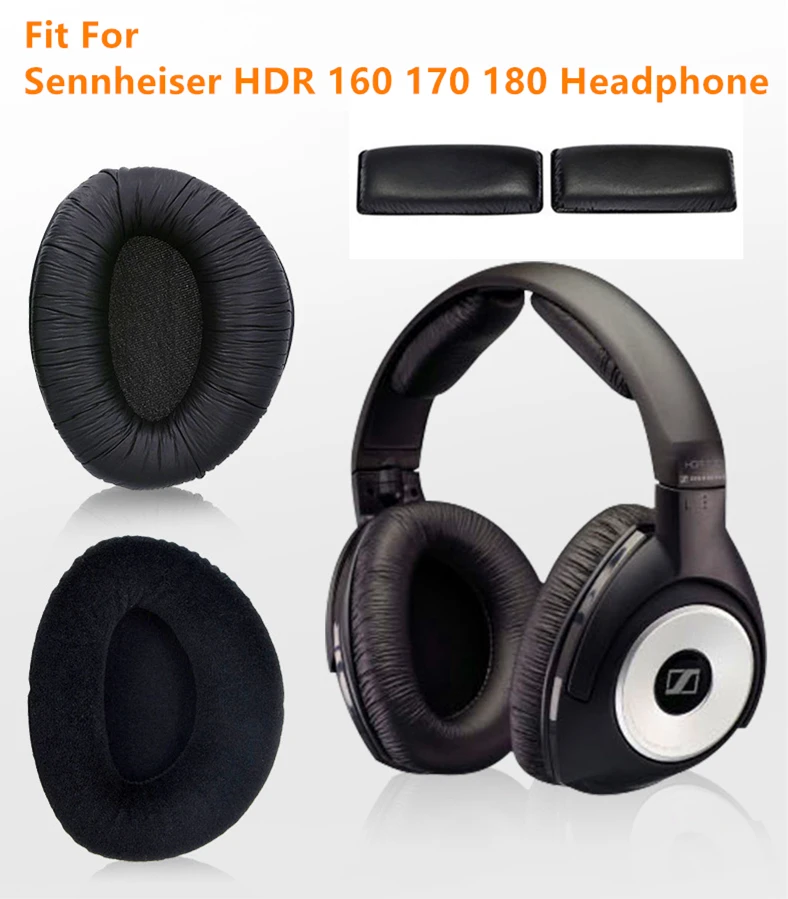 Replacement Ear Pads With Headband Earpads Earmuffs for Sennheiser RS110 RS160 RS170 RS180 HDR160 HDR170 HDR180 Headphone