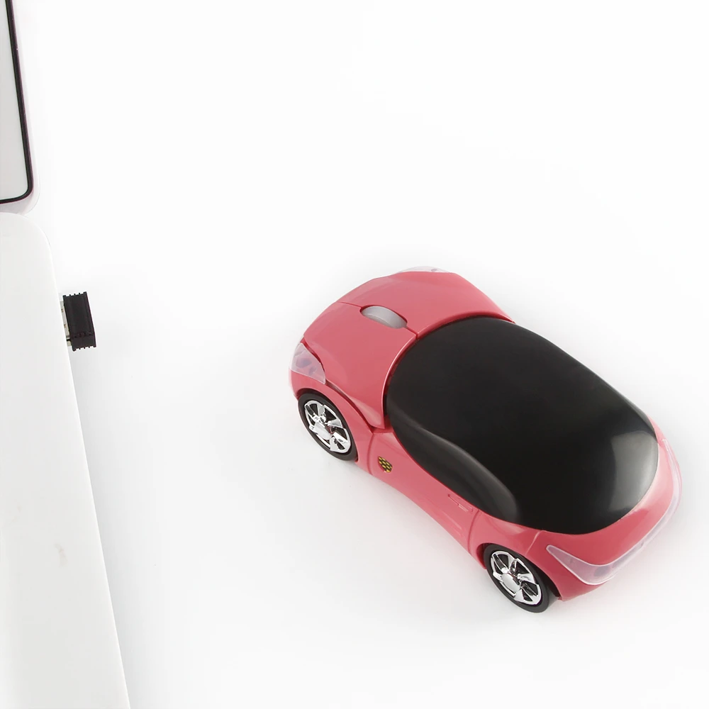 CHYI Mouse nirkabel Mini bentuk mobil ergonomis, Mouse komputer mobil olahraga optik Usb lucu 3D keren hadiah PC untuk Laptop