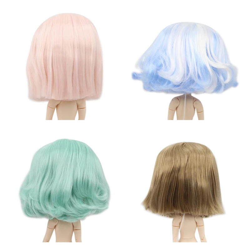 DBS ICY factory blyth doll wig rbl scalp and dome short hair anime white skin pink hair green hair brown hair