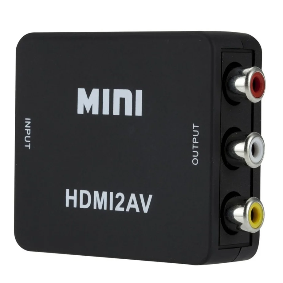 HD 1080P HDMI to AV Scaler Adapter Video Composite Converter HDMI to RCA CVSB L/R Video Mini HD2AV AV TO HDMI Converter adapter