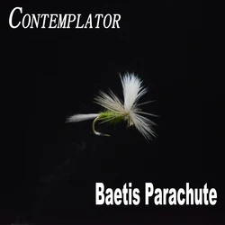 CONTEMPLATOR 6pcs/box 14# Baetis Parachute olive body dry flies bait simulating baetises hatches surface water fly fishing lures