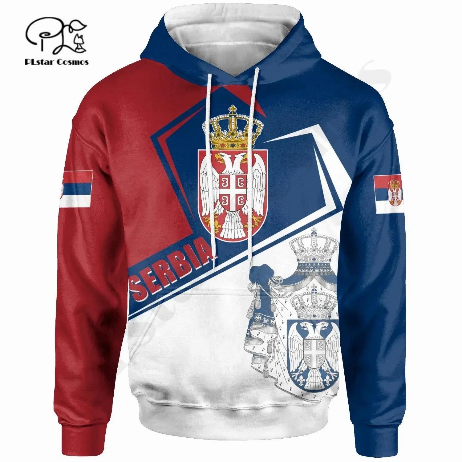 

PLstar Cosmos 3DPrint Newest Serbia Country Flag Unique Amazing Harajuku Pullover Streetwear Unisex Hoodies/Sweatshirt/Zip R-6